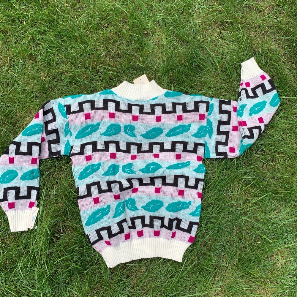 NWT Vintage 1980s Deadstock Teaser Plant Sweater - Picture 10 of 10